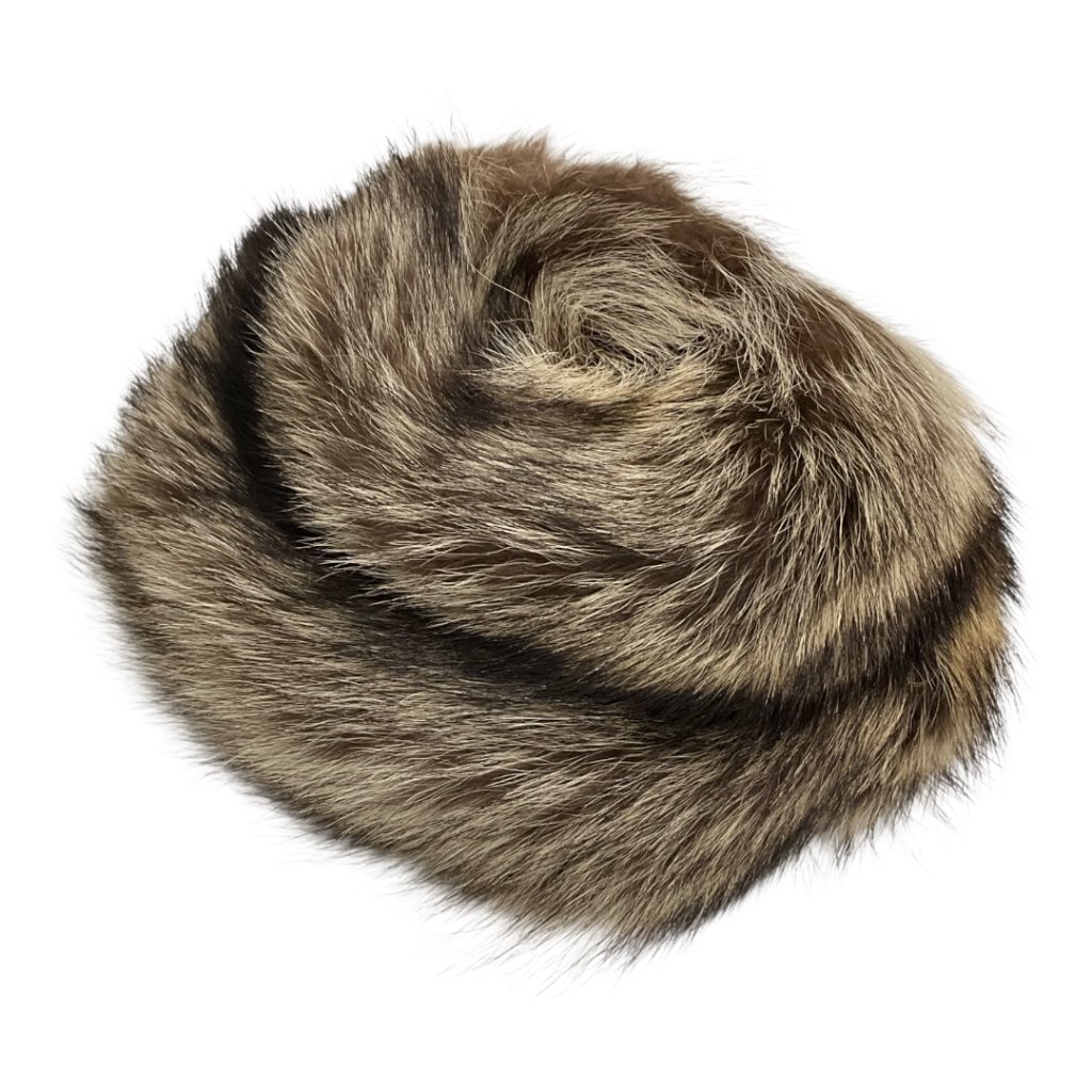 Coach 100% Raccoon Fur Silk Lined Hat Light Brown Xs/S Nwt $498 Msrp
